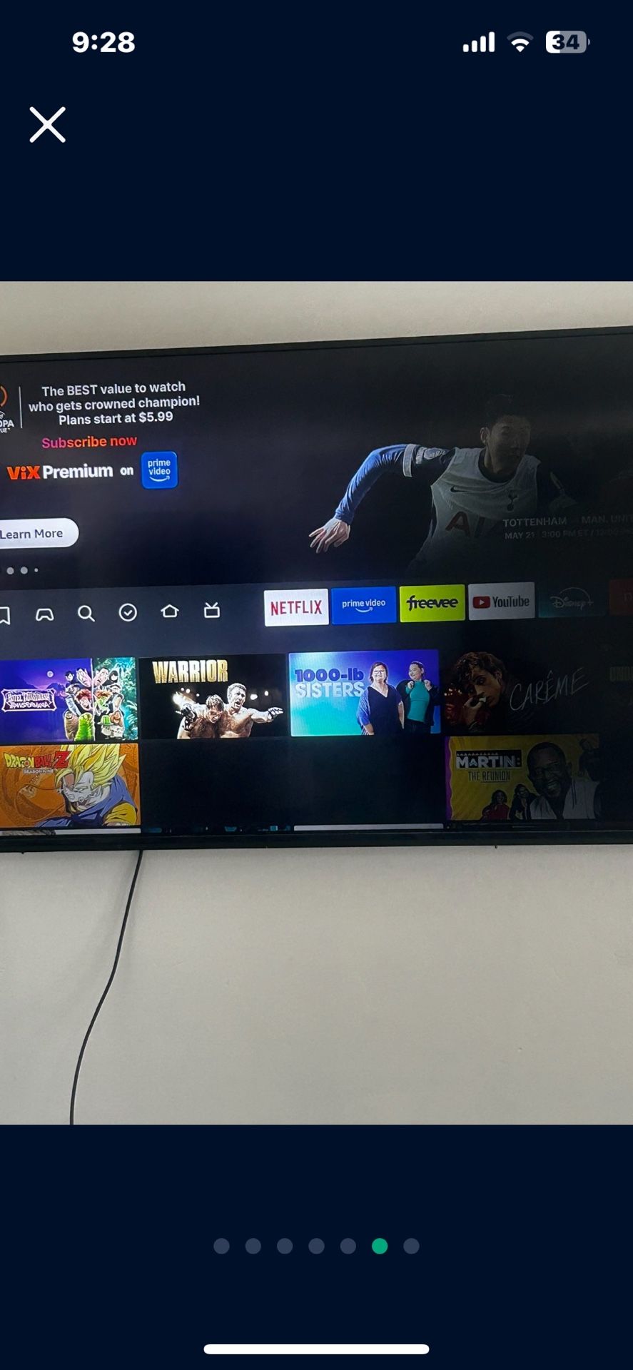 Vizio 65” Tv