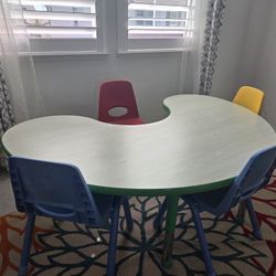 Adjustable Group Kid Tables And Chairs 