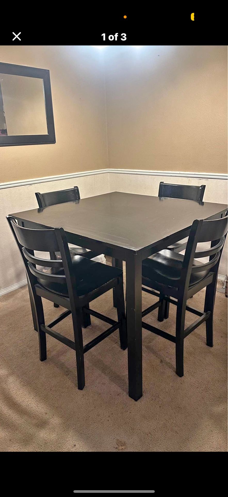 Tall Dinning Table /4 Chairs