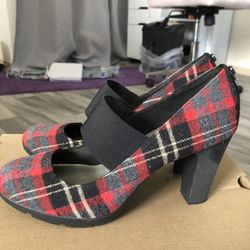 Anne Klein Plaid Vegan Shoes