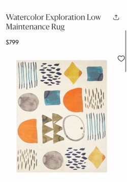 Watercolor Exploration Low Kids Rug