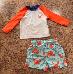 Crab 2-Piece boy Swimsuit 6-9month