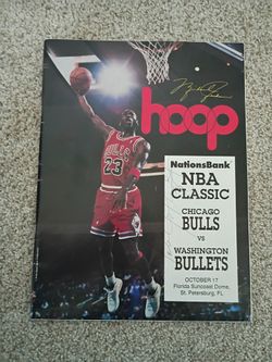 Signed Micheal Jordan hoops magazine