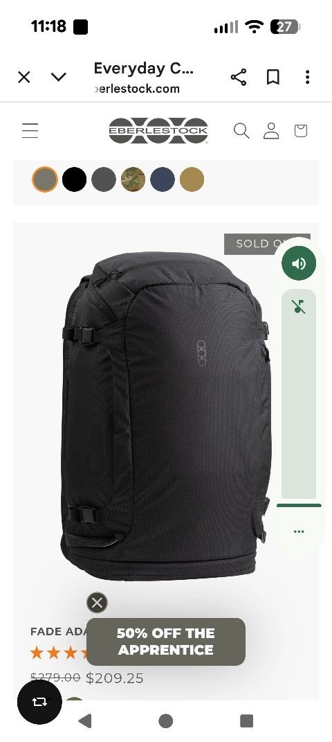 Eberlestock Fade Adapt Black FADMB