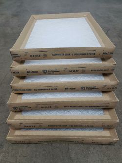 6x Koch 15x20x2 Fiberglass Disposable furnace Filters 15 x 20 x 2