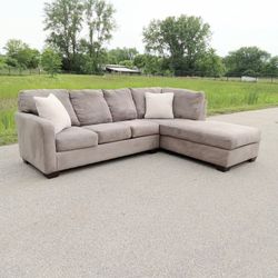 Ashley Furniture Gray Sectional Couch - Free Delivery Today 