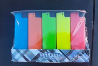 Ignites E-Lighter Wind Proof Lighter Case Of 50 With Flashlight