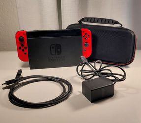 Red Nintendo Switch Videogame Console Bundle