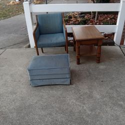 Table, Chair And Stool For One Low Price 