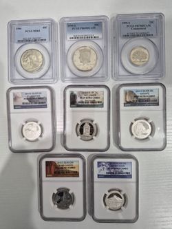 Monedas de plata certificadas