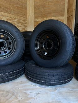 Brand New 205/75R15 Trailer Tire on 5-Lug Rim!