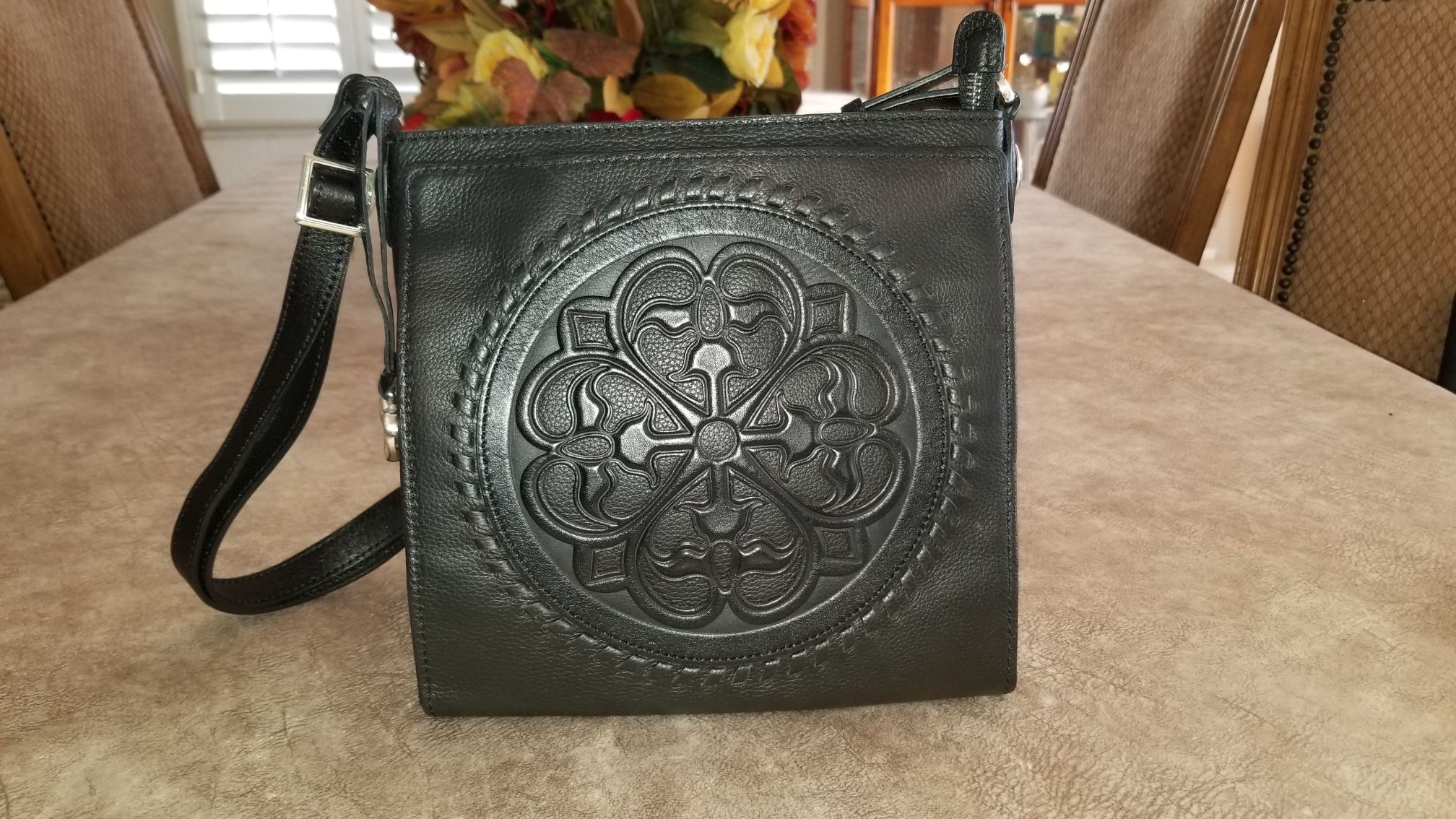 NEW!!! Genuine Brighton Ferrara Leather Cross Body Organizer Handbag