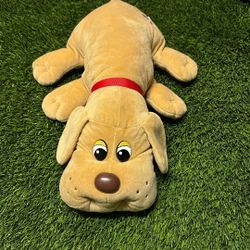 Pound Puppy Light Brown Tan Red Collar 16" Plush Stuffed Animal Hasbro 2019