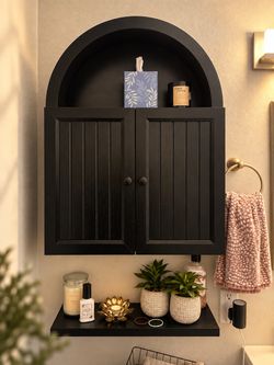 Floating wall Cabinet – Black
