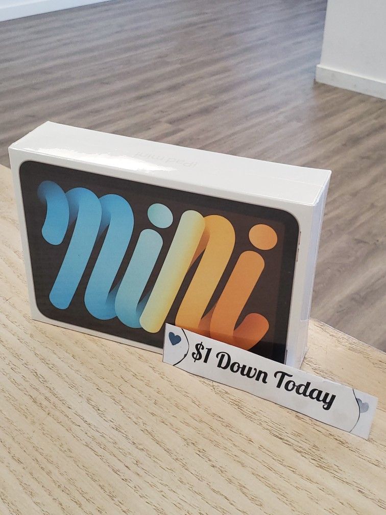Apple IPad Mini 6 Brand New Tablet - $1 DOWN TODAY, NO CREDIT NEEDED