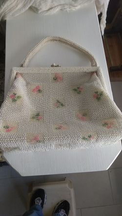 Old hand beaded purse