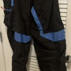 MSR Adult Size 34 Black Cobalt Blue MOTOCROSS PANTS Moto Dirt Bike Gear to