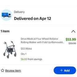 ♿ Rollator de 4 ruedas con asiento – Casi nuevo, solo $25
