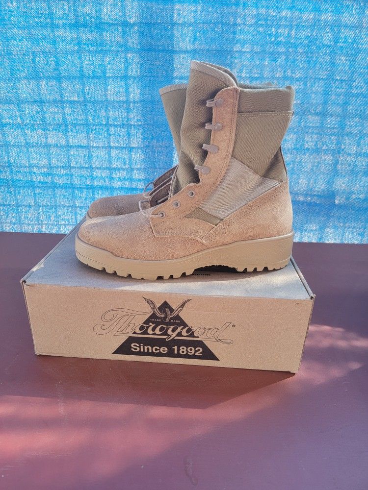 Thoro Good Boots Hot Weather Steel Toe Desert Tan Size 9.5 R