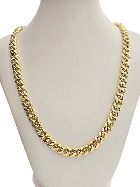 14kt REAL GOLD MIAMI CUBAN CHAIN 8.5 MM 24 INCHES