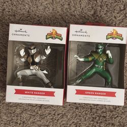 Mighty Morphin Power Rangers Hallmark Ornaments Green And White Ranger 