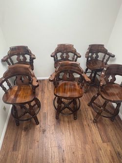 Wooden bar stools