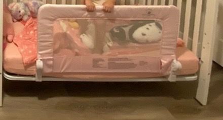 Pink and Purple ComfyBumpy Bed Rails for Toddlers