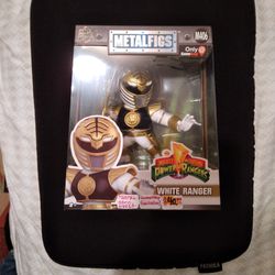 '2017- Power Rangers- METAL FIGS- WHITE RANGER FIGURE- JADA TOYS- MINT CONDITION INSIDE FACTORY SEALED BOX! '2017 SDCC EDITION!! GAMESTOP EXCLUSIVE! 