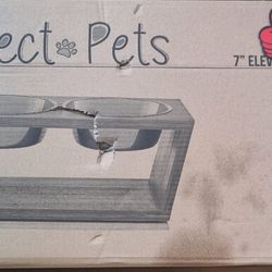 4” Raised Dog Bowls for Small Dogs and Cats
