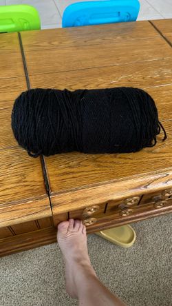 Pure Cotton Crochet Yarn Black