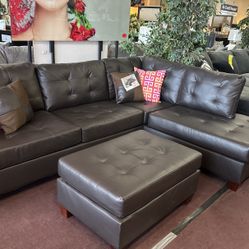 Sectionla With Ottoman 