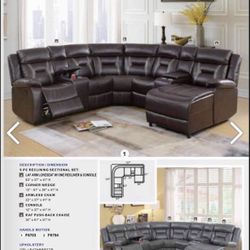 Sectional Recliner Sofa 