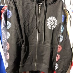 Size Medium Chrome, Heart Hoodie, Horseshoe Med Only 