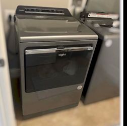 Whirlpool - 7.4 Cu. Ft. Smart WiFi Electric Dryer with Steam and Advanced Moisture Sensing - Chrome Shadow
