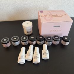 Azure Beauty Dip Powder Nail Kit Bundle, Lots of Colors + Liquids