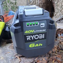 Ryobi 40v 6Ah Battery & Charger