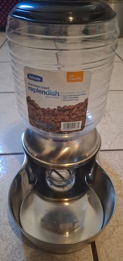 Cat or Dog Stainless Steel Gravity auto  feeder.