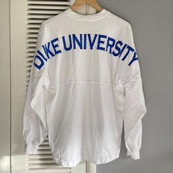 Vintage Duke University Spirit Jersey Crewneck LongSleeve Shirt