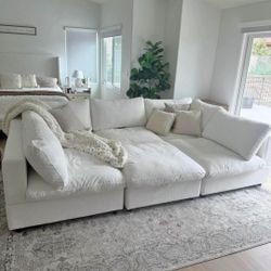 DEEP SEAT BRAND NEW CREAM MODULAR SECTIONAL SAME DAY DELIVERY 