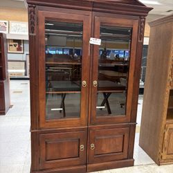 Ethan Allen Double Display Cabinet