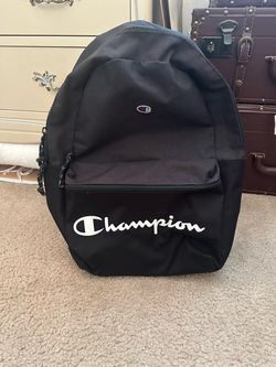 Champion Black Logo Backpack
