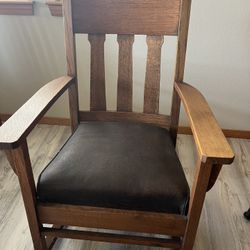 Antique Oak Rocking Chair