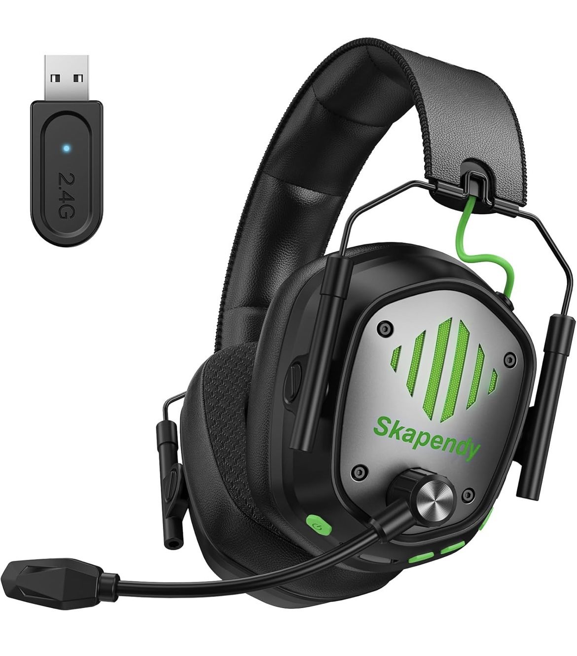 Wireless Gaming Headset for PS5, PS4, PC - Bluetooth Gaming Headphones with Noise Canceling Mic, Low Latency, Stereo Sound