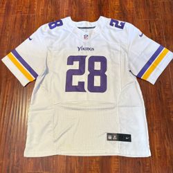 Adrian Peterson Nike Minnesota Vikings Jersey #28 Mens Sz 52/Lrg Wht Read Info!