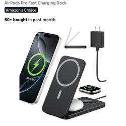 Brand New : Compatible MagSafe 3 in 1 Wireless Charging Station
