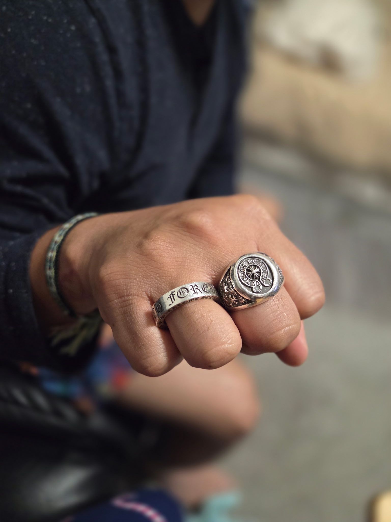 Chrome hearts .925 Horse Shoe & CH Forever Rings