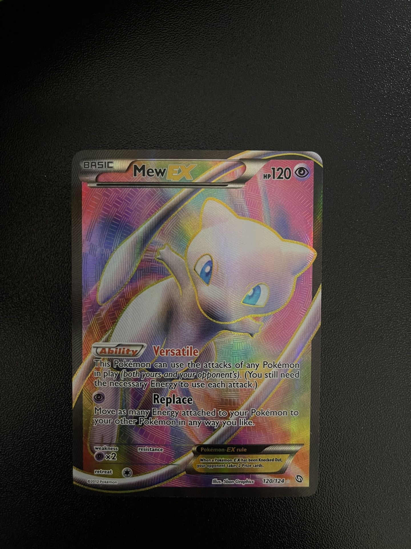 Mew EX 120/124 Full Art Dragons Exalted Lightly Played