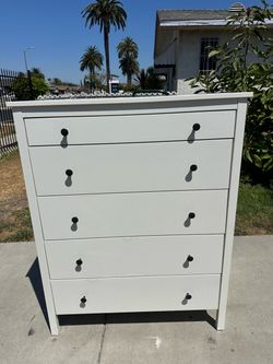White office dresser