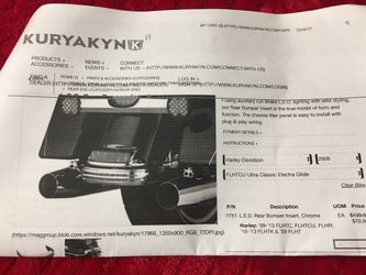 LED REAR BUMPER INSERT, CHROME (HARLEY)