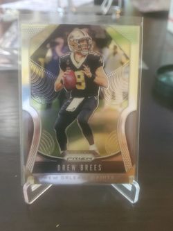 2019 Panini Drew Brees Silver Prizm Card 